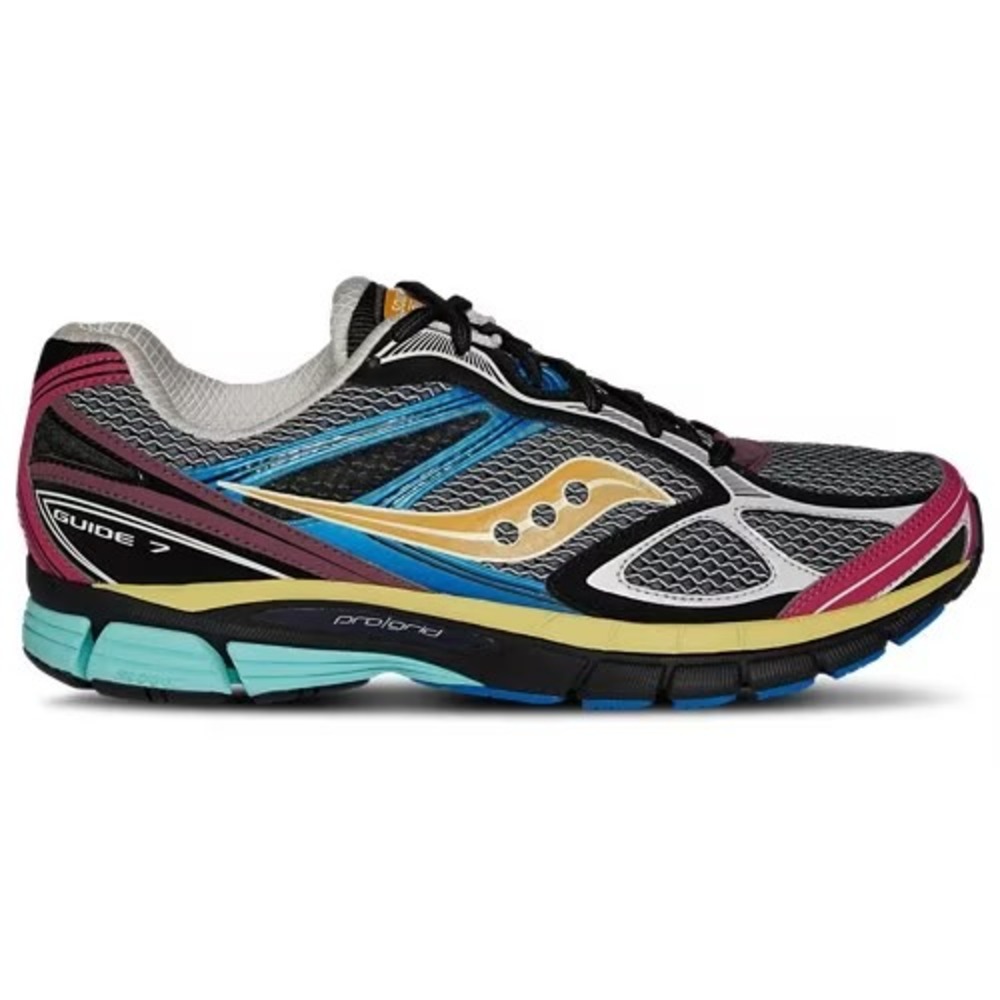 Mens Size 10.5 Saucony ProGrid Guide 7 Multi-Color Black Shoes Sneaker S70936-35